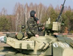 Виктор Ющенко на танке