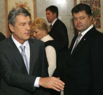 Виктор Ющенко, Петр Порошенко и Раиса Богатырева