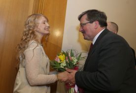 Юлия Тимошенко и Бронислав Коморовский