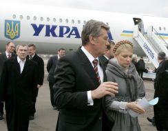 Встреча Виктора Ющенко в аэропорту ”Борисполь”