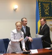 Sergey Buryak, Yuliya Timoshenko and Viktor Pinzenyk