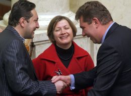 Yury Karmazin, Irina Gerashchenko and Aleksandr Tretyakov