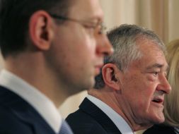 Arseny Yatsenyuk and Terry Davis