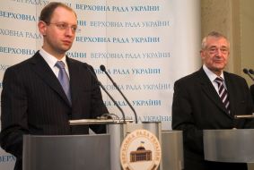Arseny Yatsenyuk and Terry Davis