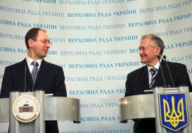 Arseny Yatsenyuk and Terry Davis