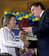 Yury Pavlenko, Sergey Bubka and Valentina Semerenko