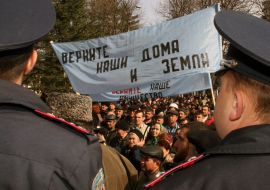 Пикетирование здания крымского парламента