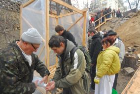 Акция протеста против застройки территории Октябрьской больницы