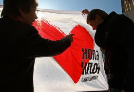 Participants of the mass meeting