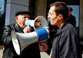 Participants of the mass meeting