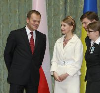 Yuliya Timoshenko and Donald Tusk