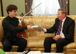 Nazar Fedyuk and Leonid Kuchma