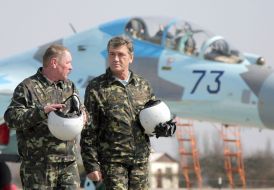 Viktor Yushchenko on the military air field