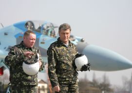 Viktor Yushchenko on the military air field