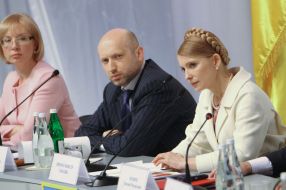 Людмила Денисова, Юлия Тимошенко и Александр Турчинов