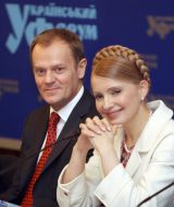 Yuliya Timoshenko and  Donald Tusk