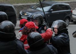 Protest against visit of U.S. President George Bush to Ukraine