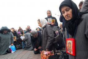 Religious procession  against Ukraine entry to NATO