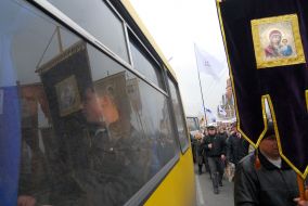 Religious procession  against Ukraine entry to NATO