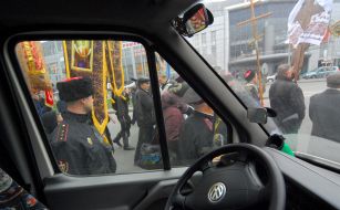 Religious procession  against Ukraine entry to NATO