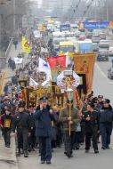 Religious procession  against Ukraine entry to NATO