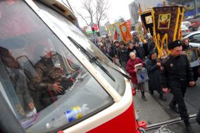Religious procession  against Ukraine entry to NATO