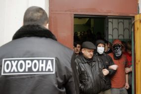 Defence of the hostel entrance