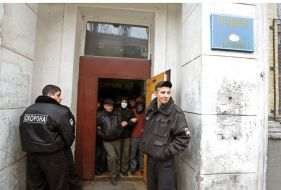 Defence of the hostel entrance