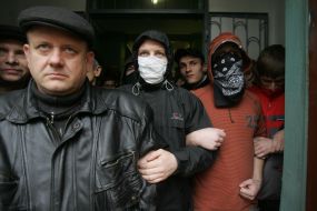 Defence of the hostel entrance