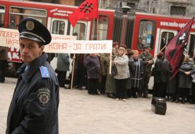 Митинг работников агрофирмы ”Провесинь”