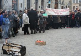 Митинг работников агрофирмы ”Провесинь”