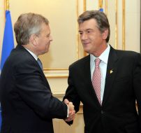 Viktor Yushchenko and Yaap de Hoop Scheffer