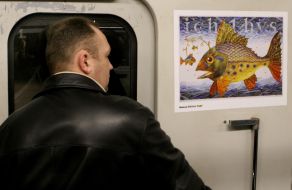 Художественная акция “Арт-состав” в Киевском метрополитене