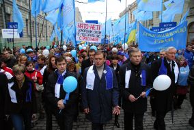 Participants of the mass meeting