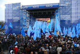 Participants of the mass meeting