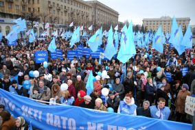 Participants of the mass meeting