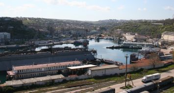 Ships are in the bay of Sevastopol