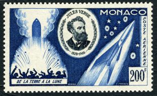 Postage stamp devoted to space