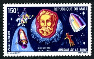 Postage stamp devoted to space