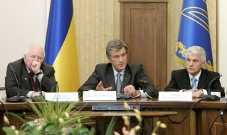 Viktor Skopenko, Viktor Yushchenko and Vladimir Litvin