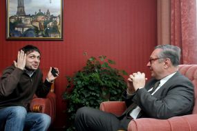 Кшиштоф Занусси и Олег Кохан