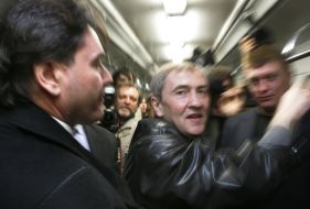 Leonid Chernovetsky in a subway