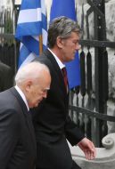 Viktor Yushchenko and Karolos Papoulias