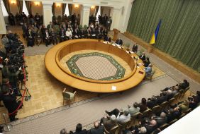 Signing of the General agreement between a government, Allukrainian association of employers and trade unions