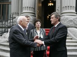 Viktor Yushchenko and Karolos Papoulias