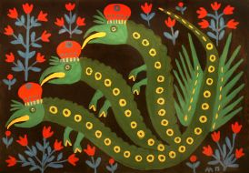 Полотно “Зелений змій людей мучить”