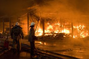 Пожар на рынке «Барабашово» в Харькове