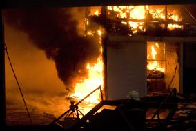 Пожар на рынке «Барабашово» в Харькове