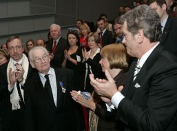 Viktor Yushchenko, Yekaterina Yushchenko and Andrzej Wajda