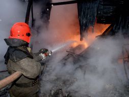 Пожар на рынке «Барабашово» в Харькове